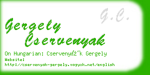 gergely cservenyak business card